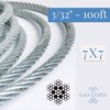 Laureola Industries 3/32" Galvanized Steel Wire Rope Aircraft Cable-100 ZAG332-GAL-100